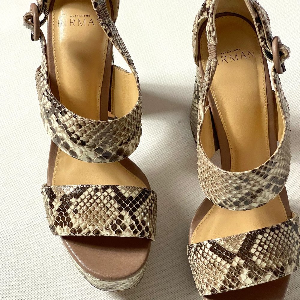 Alexandre Birman Python Leather Sandals. Size 5 - image 2